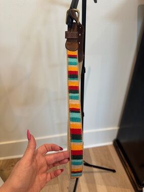 A Tail We Could Wag Woven Strap - Tan with Multicolor Stripe